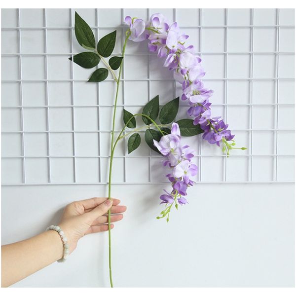 

vine flowers длительность глицинии искусственный висит цветок белый для свадьбы домашняя натура оформление фон украшения поддельный цветочны