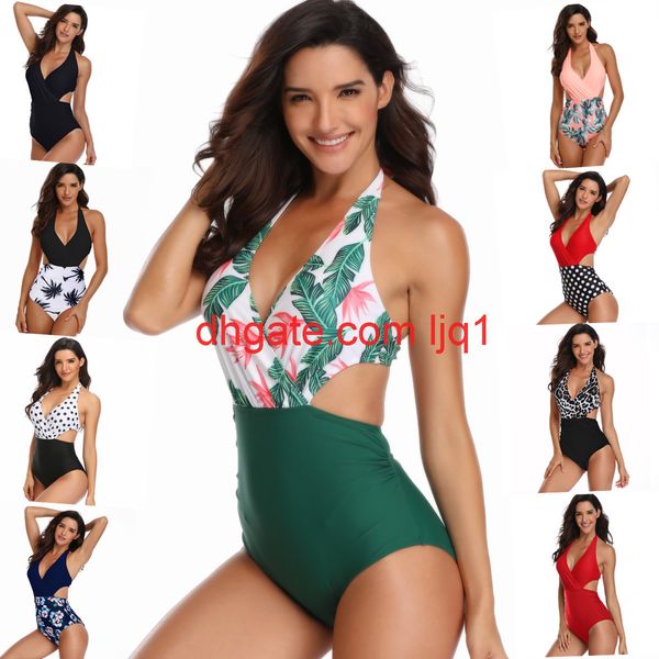

our new one piece swimsuit multi color print bikini, White;black