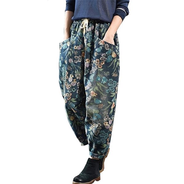 

women jeans denim pants trousers bottoms big loose straight oversized retro vintage fashion casual elastic waist a11121650 210203, Blue