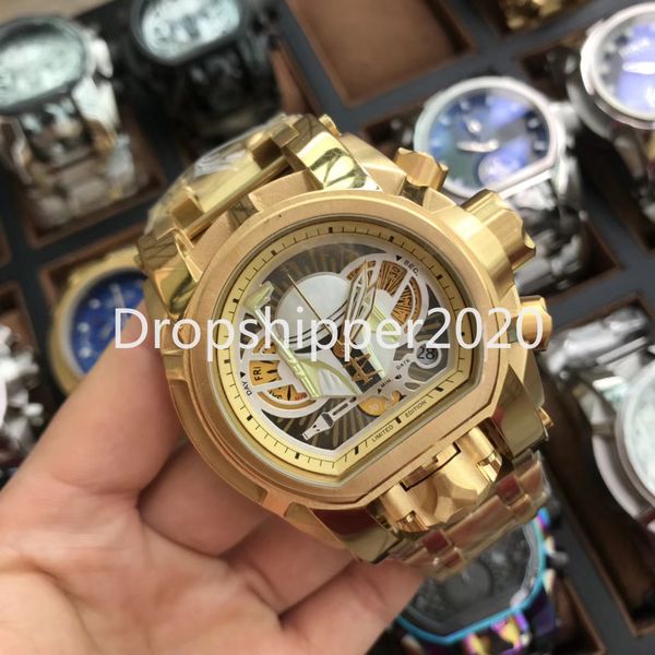 

undefeated watch swiss quartz 52mm stainless steel watchs, Slivery;brown