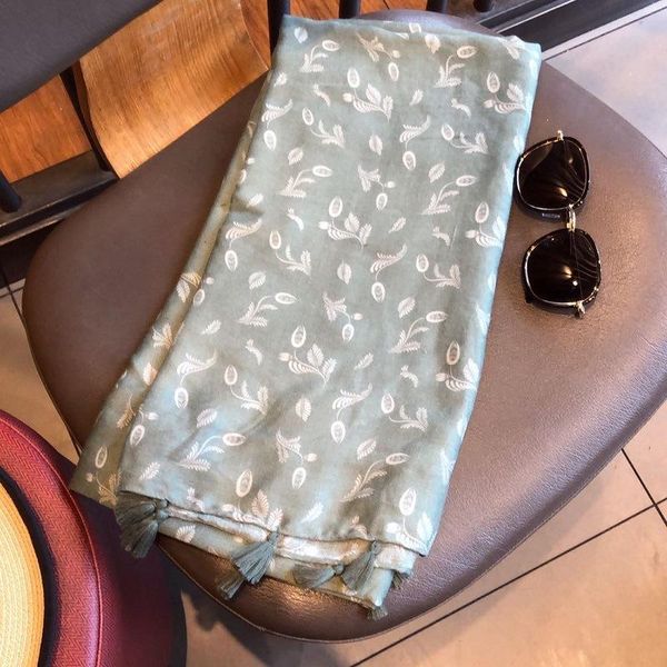 

scarves 2021 cotton scarf sjaal for women print shawls and wraps foulard femme muslim hijab beach stoles bandana echarpe bufanda mujer, Blue;gray