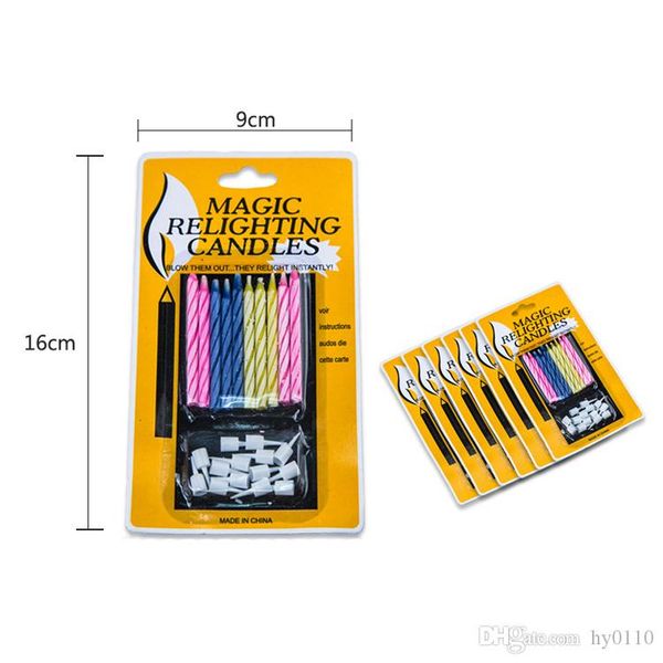

relighting candles magic props funny toys joke colorful birthday party candles cake accessories christmas wedding supplies