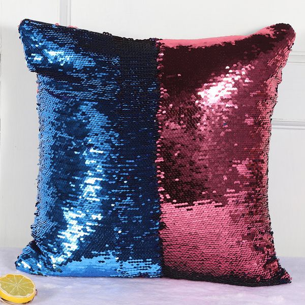 

designs magic sequin pillow case 40*40cm 39 mermaid throw pillowcases glitter sofa double color reversible cushion cover