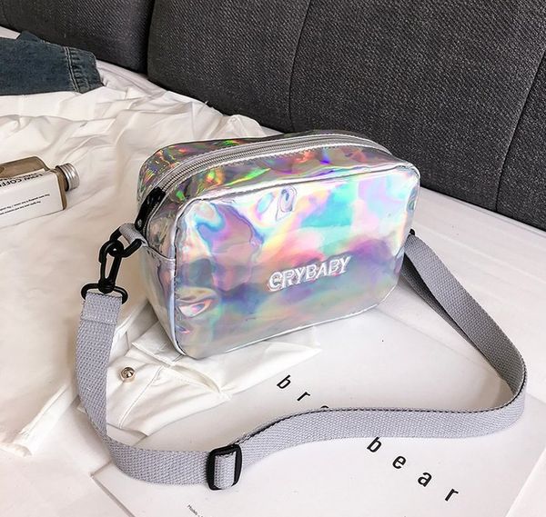 

hbp non-brand summer new 2021 embroidery letter laser small square bag sport.0018 1znp