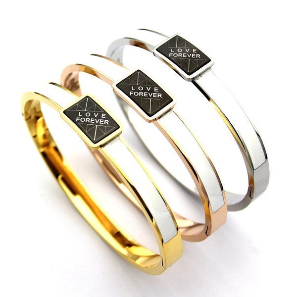 

bangle luxury tita fine jewelry titanium white enamel wristband fashion accessories bangles wristlet, Black