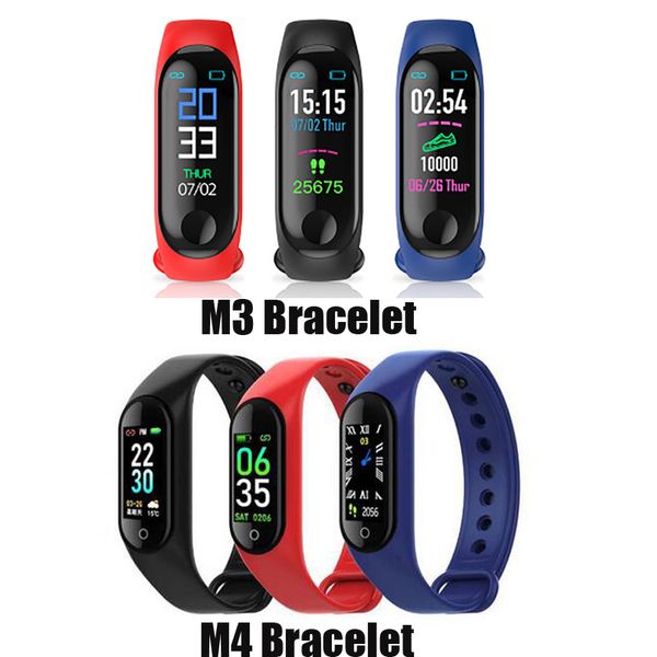 

m3 m4 smart band fitness tracker sport bracelet heart rate smart watch 0.96inch smartband monitor health wristband pk mi band 4