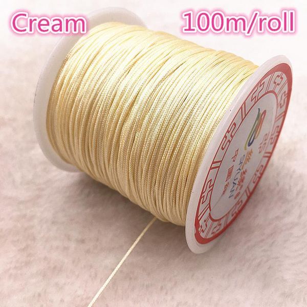 

100m roll 0.8mm nylon cord thread chinese knot macrame cord bracelet braided string diy tassels beading thread h qylawu