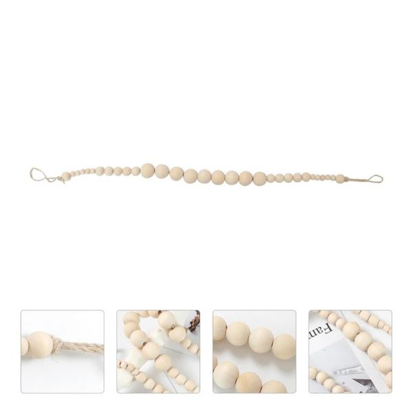 

1pc wooden bead curtain tie strap rope tieback decorative curtain holder