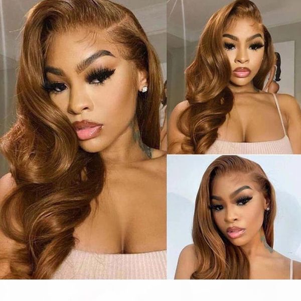 

peruvian brozened brown wavy 360 lace frontal human hair wigs with baby hair glueless full lace wigs remy silk front, Black;brown