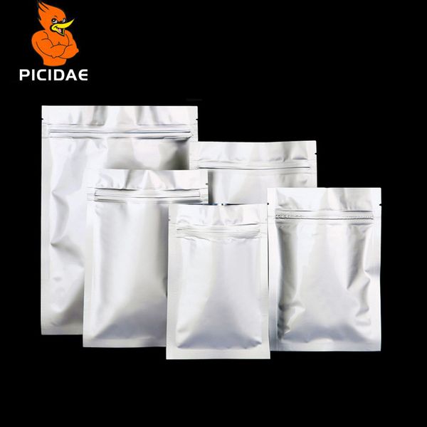 Foglio di alluminio Imballaggio per laminazione Zip Lock Food Mylar Borse Snack medici Pacchetto a prova di odore di caffè Sigillo termico Sacchetto richiudibile 201021