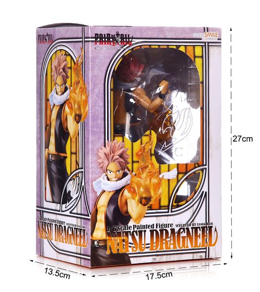 Anime Fairy Tail Natsu Dragneel Original 24cm PVC Action Figure Modelo Brinquedo Presente Q05223397892