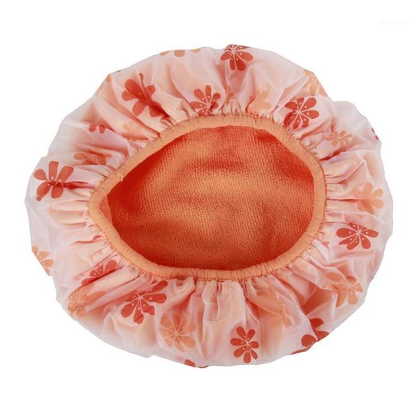 

shower caps fine fiber double layer reusable waterproof hood (ran color)1