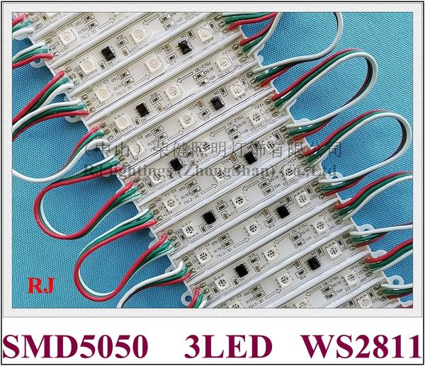 

ws2811 rgb led module smd 5050 led backlight back light for sign smd5050 dc12v 3 led 0.72w ws 2811 ip66 waterproof ce rohs