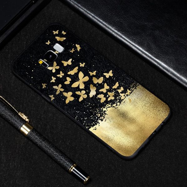 

gold butterfly painted pattern soft tpu case for galaxy s8