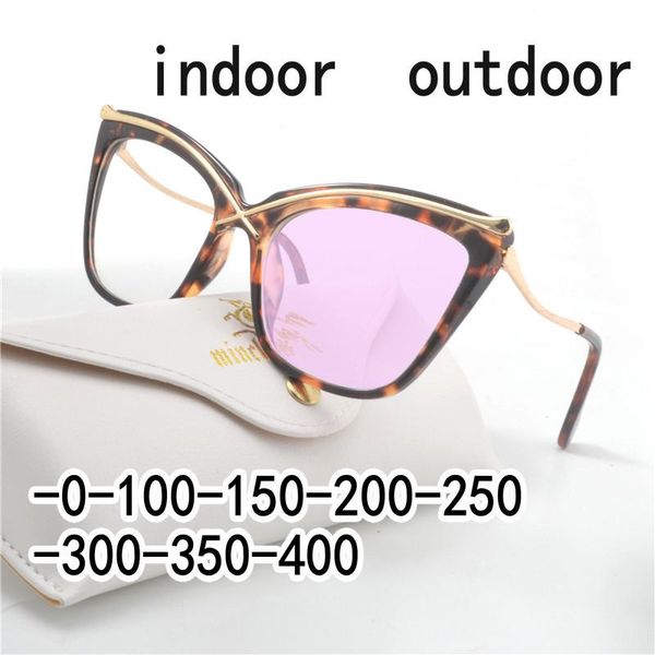 

sunglasses vintage fashion female prescription pochromic optical glasses pink lens transparent myopia frame fml, White;black