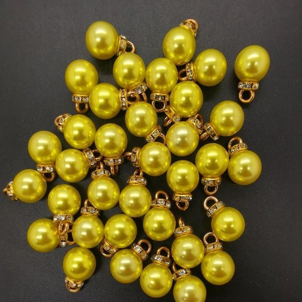 

diy 16pcs 10mm mini color acrylic pearl pendant beads charm earrings ornaments jewelry maki qylnvm, Black