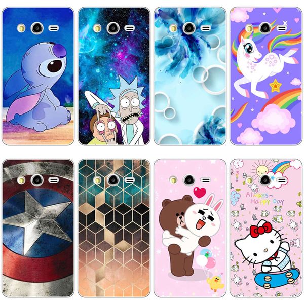 

silicone printed case for samsung galaxy core 2 duos sm-g355h cases soft tpu phone back cover full 360 protective shell