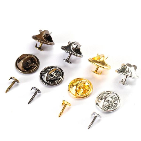 

20/50pcs copper butterfly clasp pin badge holder brooch cap back sers diy brooches base jewelry sqcvmb