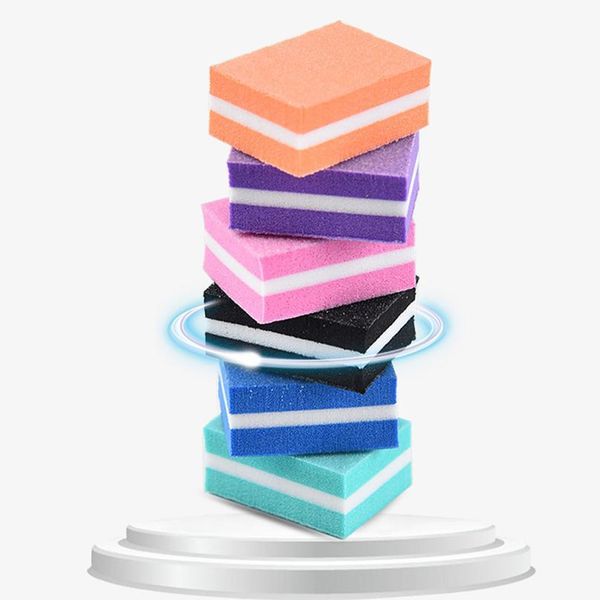 

10pcs mini sponge nail file double side nail buffer block portable polishing manicure tool 10 qylspy