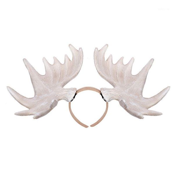 

christmas halloween reindeer headband detachable antlers funny cosplay hair hoop carnival party animal p props1, Slivery;white