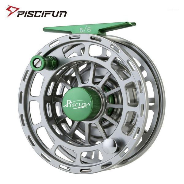 

piscifun platte green fishing reel 3/4 5/6 7/8 9/10 wt cnc machine cut fishing reel large arbor aluminum1