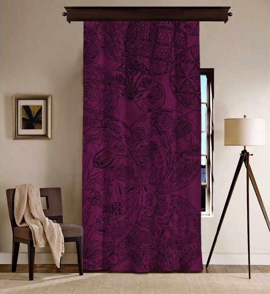 

curtain & drapes cipcici ottoman tile motifs purple&pink blackout living room bedroom child decorative ethnic woman man elite