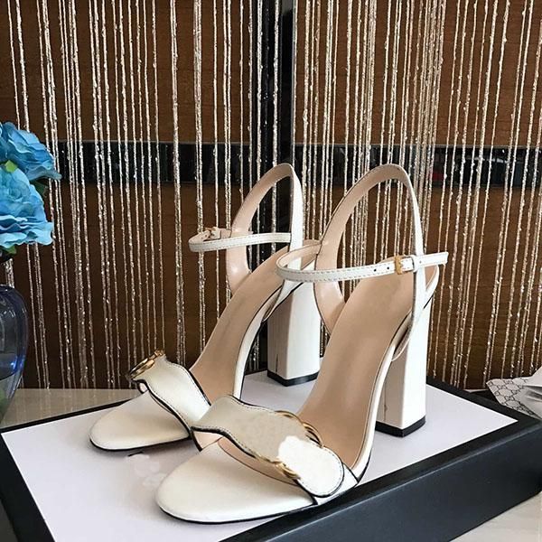 

new women's classic shoes fashion real leather sandals ladies high heel wedding shoes sandals summer original box, Black