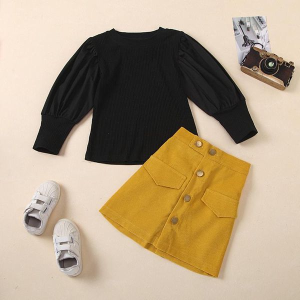 

children's girls round-necked with skirt, White