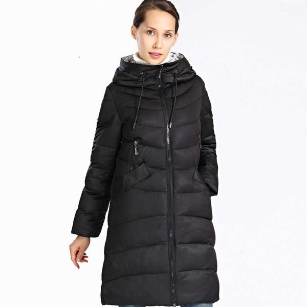 

new winter jacket women plus size long thick fashion womens winter coat hooded down jackets parka femme docero 201109, Black