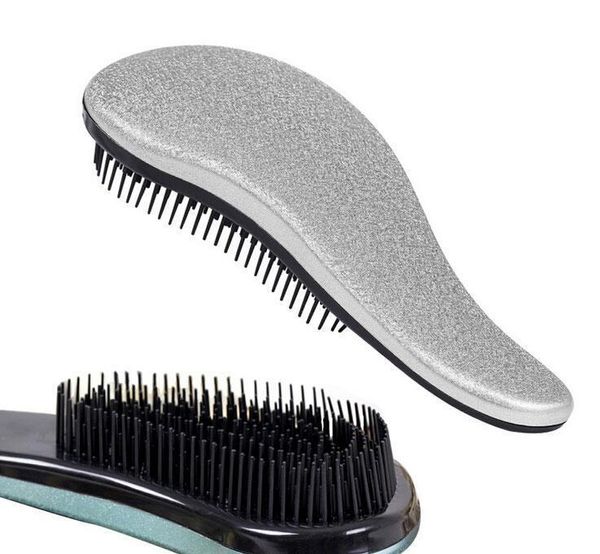 

fashion combs stamping anti-static hair brush abs magic hair brushes salon elite tangle brush tt hair com jllchp rimmer, Silver