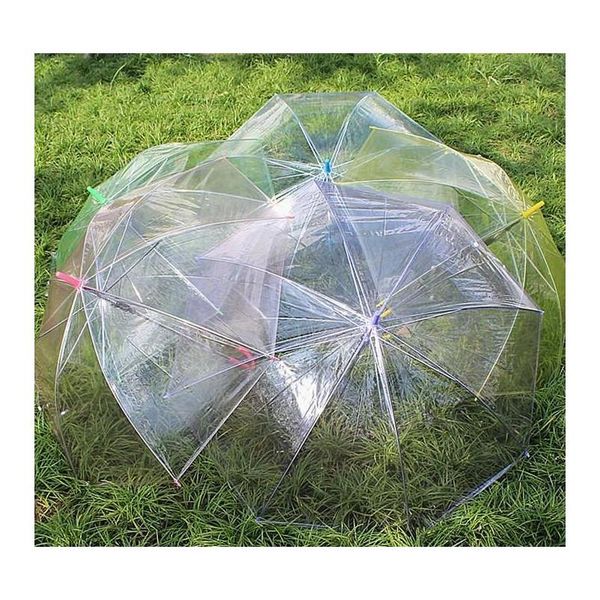 

selling transparent clear evc umbrella long handle rain sun umbrella see through colorful umbrella rainpr wmtqzz pets2010