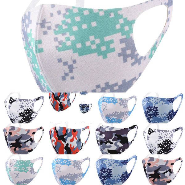 

printed designer mask reusable face camouflage ice silk sunscreen dustproof and breathable luxury masksoutletgn20