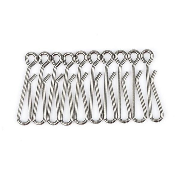 

50pcs hanging fishing snap swivels solid enforce fishing pin snaps 1#-6# b fishing connector barrel stainless steel sna sqcfbn