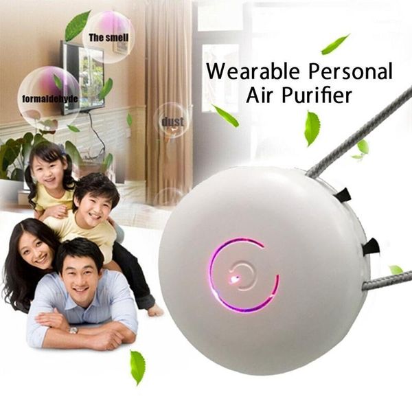 

air purifier hanging neck air purifier portable negative ion dual carbon brush with power indicator1