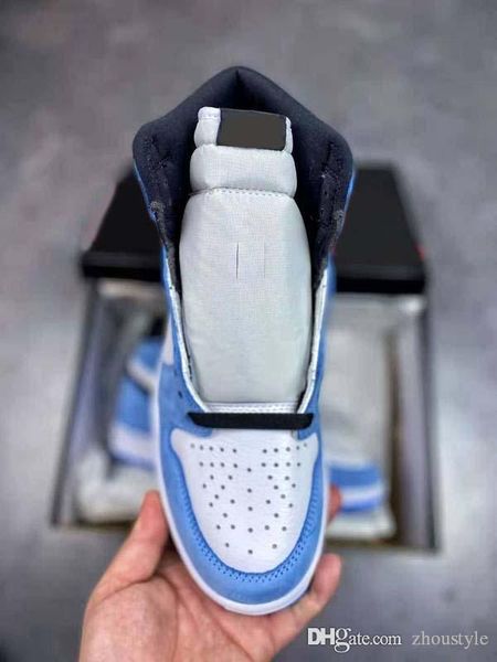 

2021 sale air authentic 1 high og university blue outdoor shoes white men midnight blue black retro sneakers zapatos sports with original bo