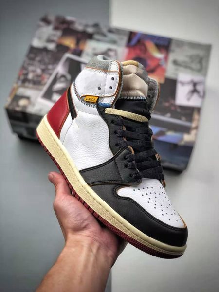 

union la 1 nrg high 1s factory version 1 black toe basketball shoes genuine leather mens trainers new 2019 sneakers