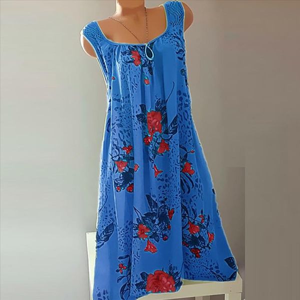 

38 женские платья женщины сексуальная мода большой размер печать сексуальное кружевное без рукавов свободная повседневная без рукавов торгов, Black;gray