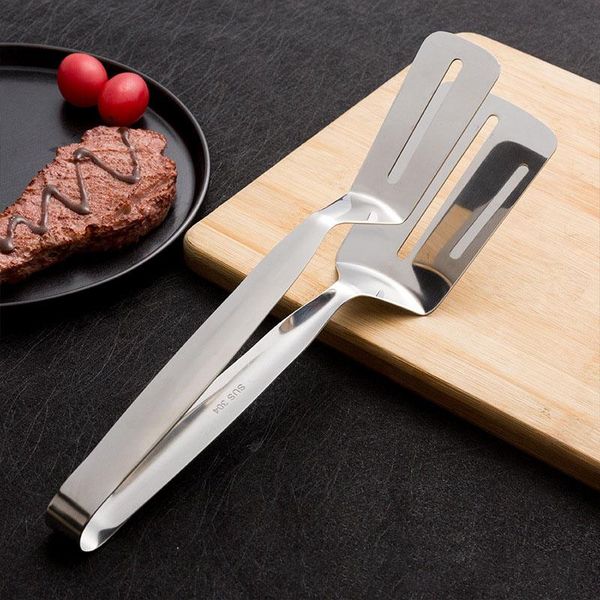 

stainless steel food tongs barbecue clip frying steak fried bread egg fried fish non stick grill tongs bbq kitchen accessories jllxts