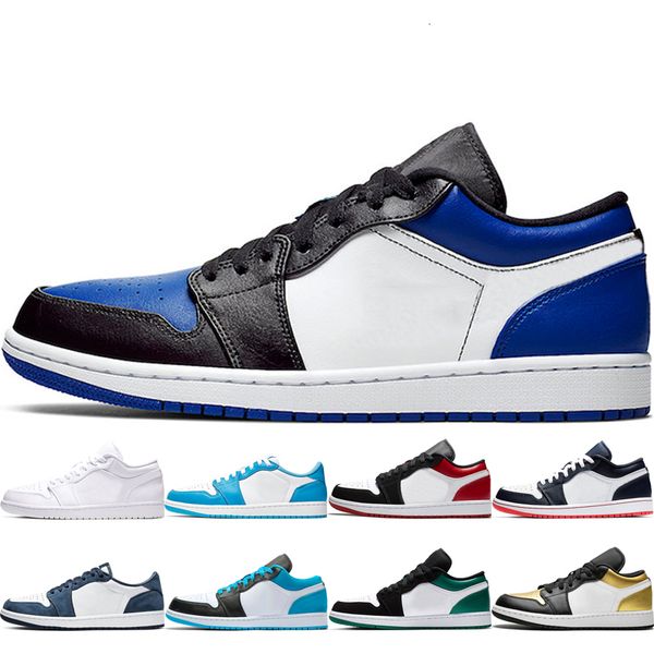 

new jumpman 1 1s mens women basketball shoes royal blue tropical brown island green obsidian white obsidian mens sneakers trainers us5.5-11