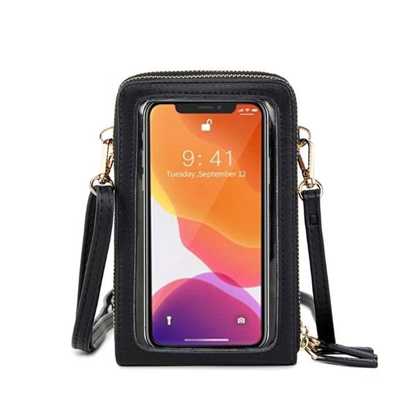 

leather phone purse small crossbody bag mini cell phone screen touchable bags