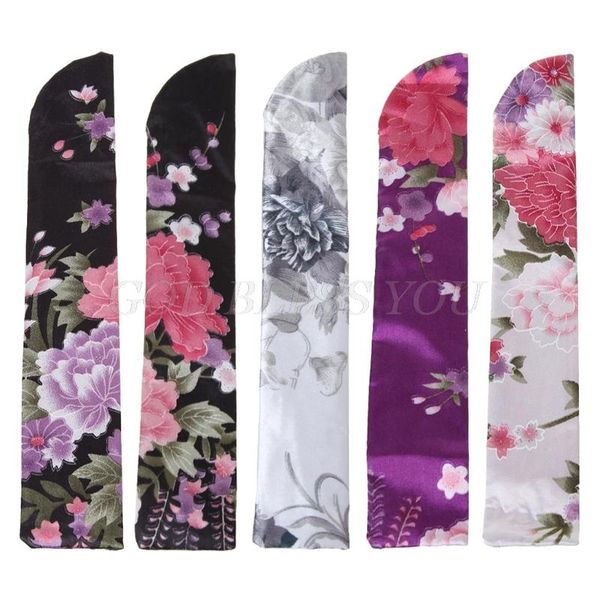 

party favor elegant silk hand fan bag holder pouch folding case wedding bags drop