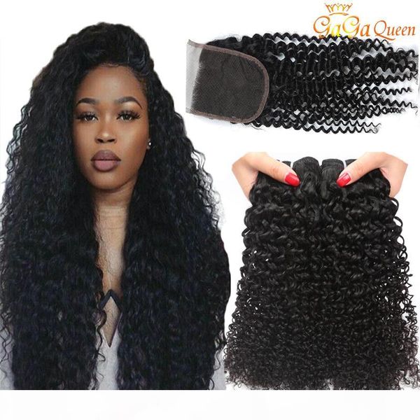 

brazilian kinky curly bundles with closure brazilian curly virgin hair with closure unprocessed brazilian human hair extensions kinky curly, Black;brown