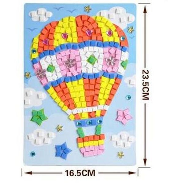 

1 набор мозаико головоломки 3d мозаики клей детские мозаичные головоломки игра образовательные чертежи игрушки для детей искусства eva пеноп