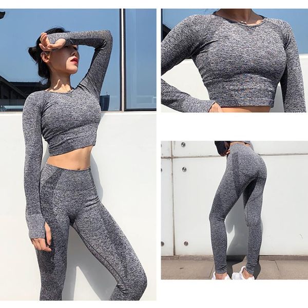 

yoga outfits 2 piece set women's workout clothes gym survetement femme tracksuit female tuta donna sport suit leggings for fitness, White;red