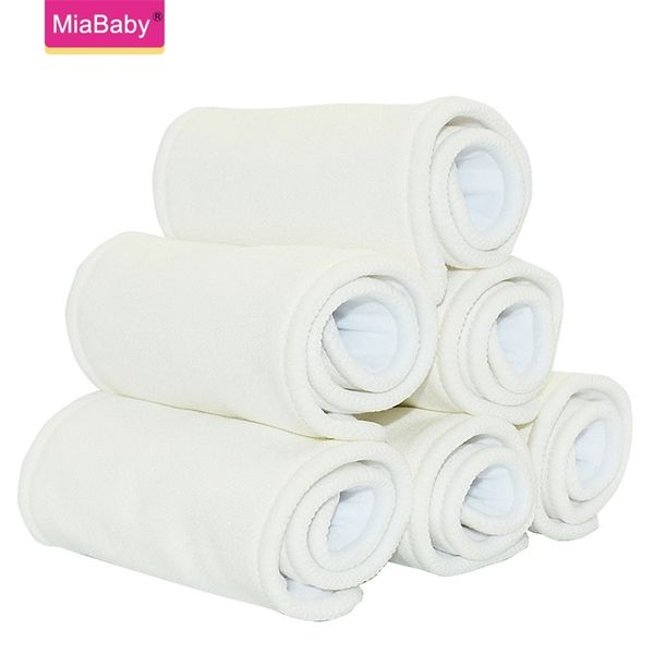 

miababy 5/10 pcs 4 layers bamboo cotton cloth diaper insert washable cloth nappy for baby diapers 35*13.5cm baby diaper 201209