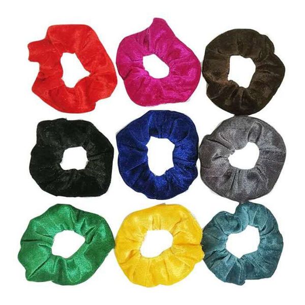 

hair accessories 9/15/20pcs girl band elastic women or girls ties strap rope velvet, Slivery;white