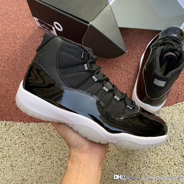 

new high air authentic 11 25th anniversary sports shoes black white metallic silver 11s real carbon fiber retro men sneakers with box