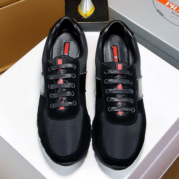 

2021 lusso progettista fashion trend men shoes real leather and mesh breathable men leisure shoes lace up popular comfort sneakers 38-45, Black