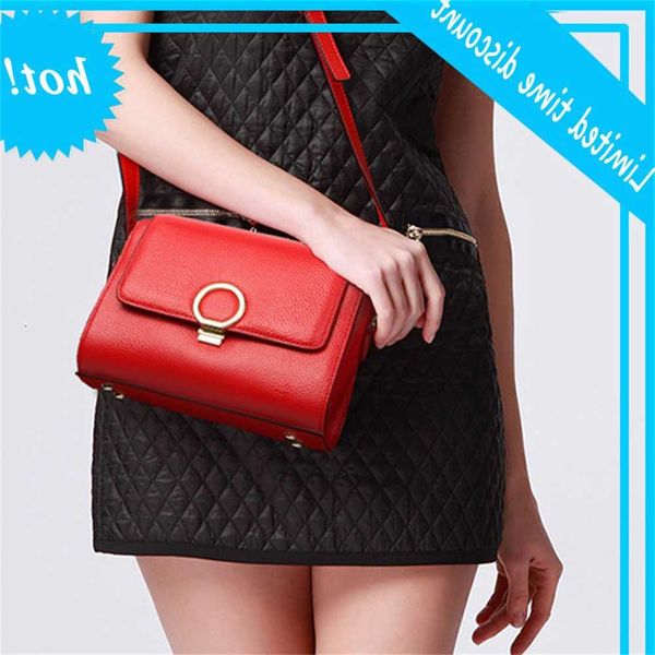 

2020 new lychee pattern women's single shoulder fashion versatile cowhide messenger bag