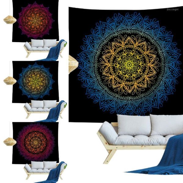 

mandala series wall hanging tapestry blanket art wall carpet home bedroom decoration1